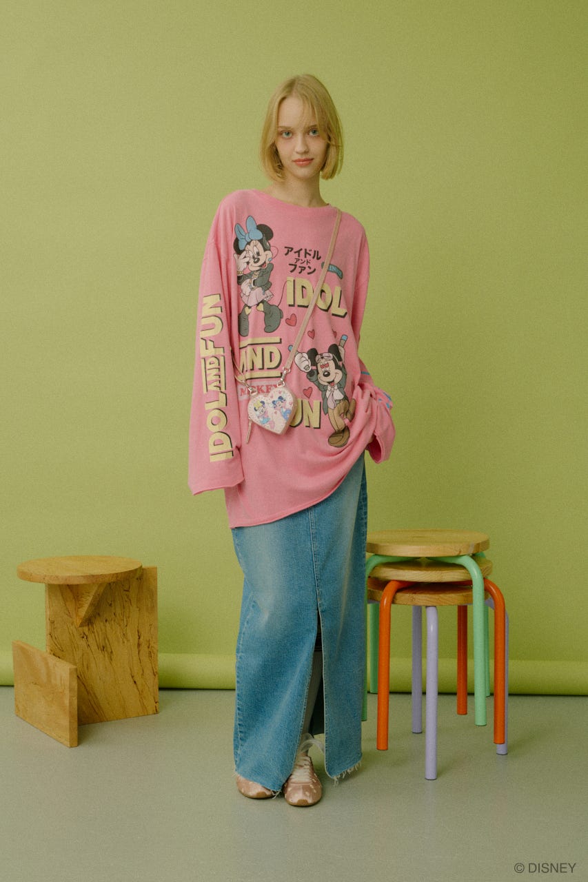 IDOL&FUN ロングスリーブTシャツ PNK FREE