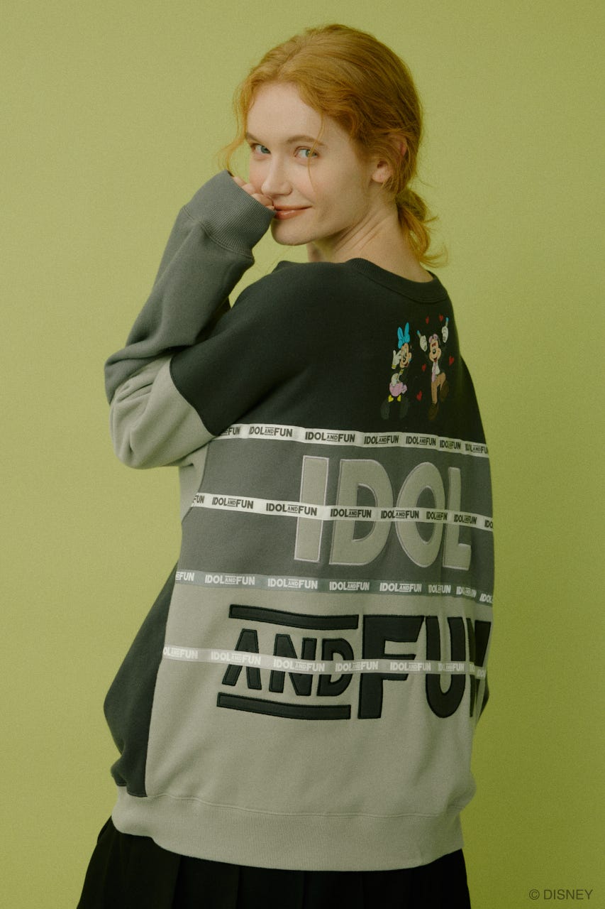 IDOL&FUN レトロ スウェット BLK FREE