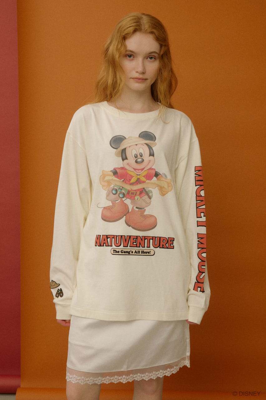 NATUVENTURE ロングスリーブTシャツ O/WHT FREE