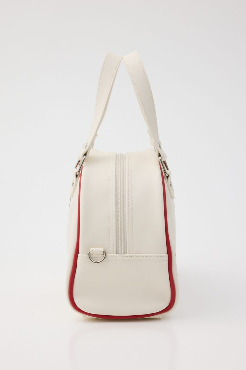 MD DENIM STYLE 2WAY BOSTON BAG WHT FREE