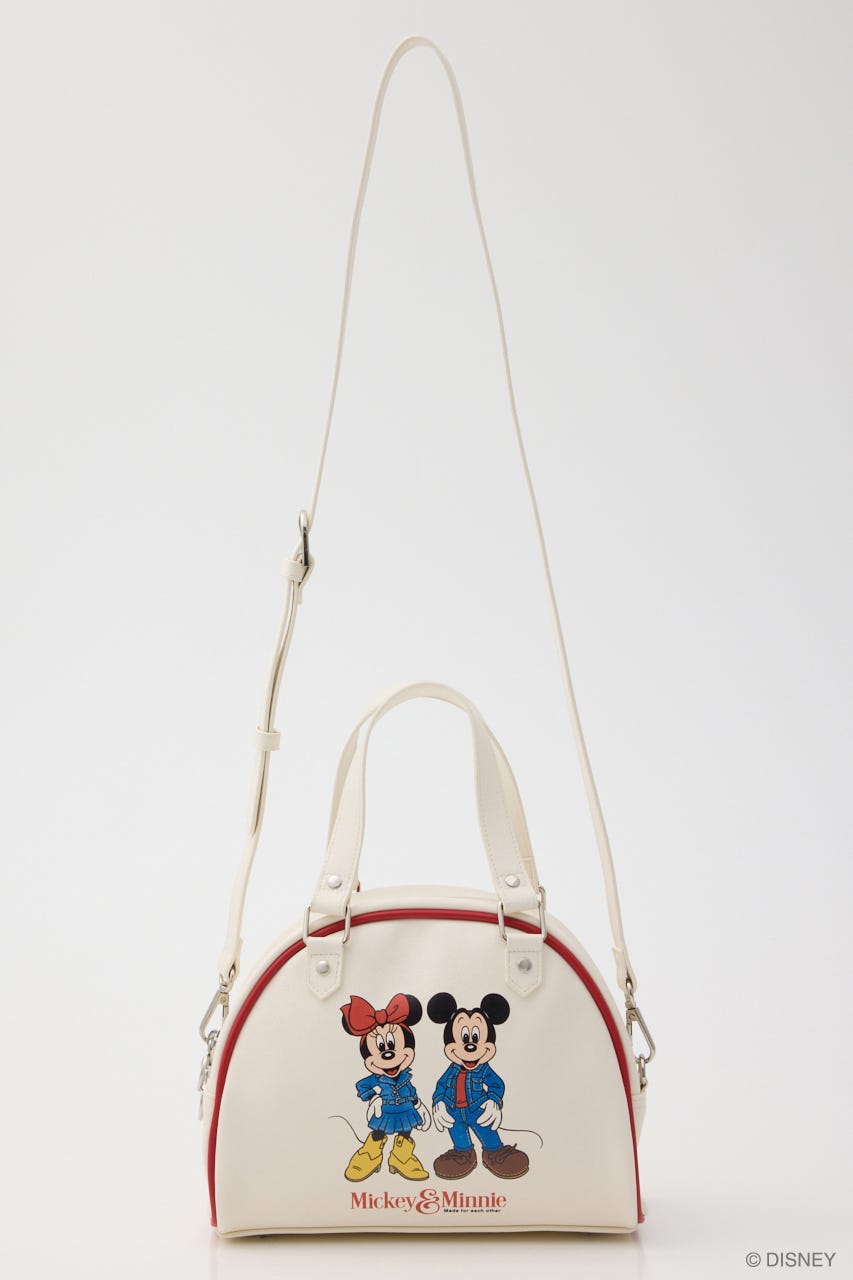 MD DENIM STYLE 2WAY BOSTON BAG WHT FREE
