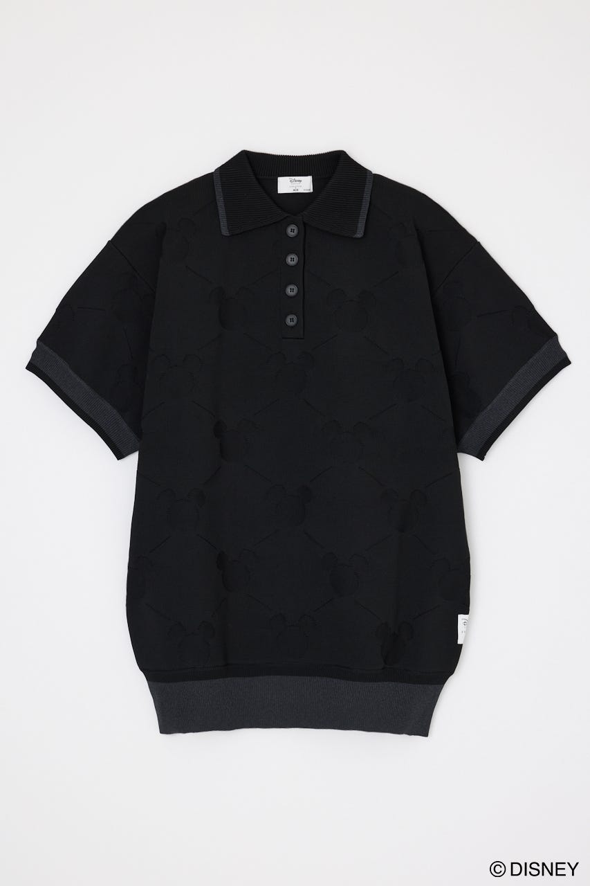MD KNIT POLO OP / MICKEY BLK FREE