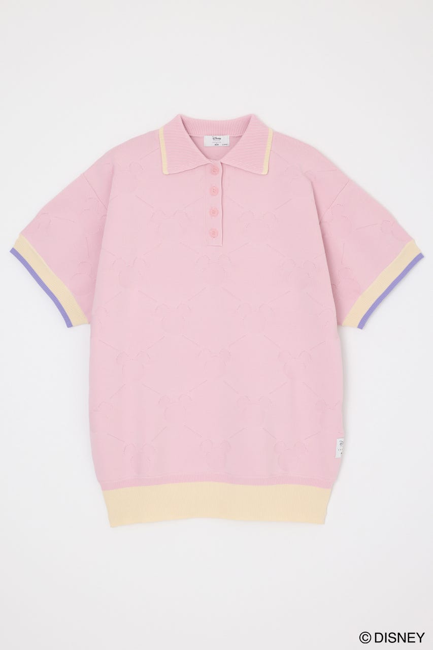MD KNIT POLO OP / MICKEY L/PNK FREE