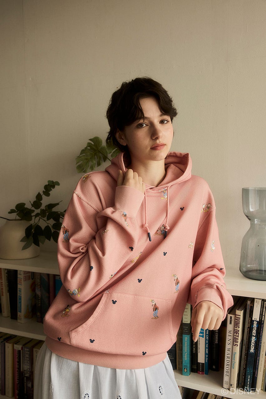 MD PALS ALLOVER HOODIE L/RED FREE