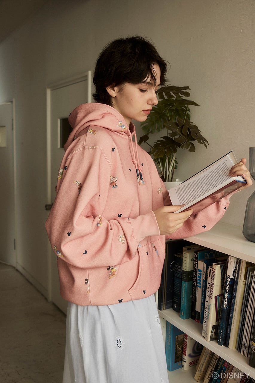 MD PALS ALLOVER HOODIE L/RED FREE