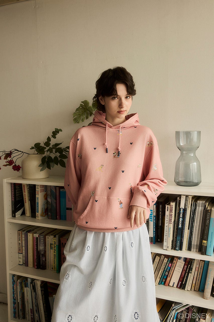 MD PALS ALLOVER HOODIE L/RED FREE