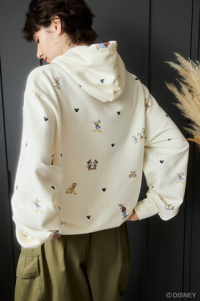 MD PALS ALLOVER HOODIE O/WHT FREE