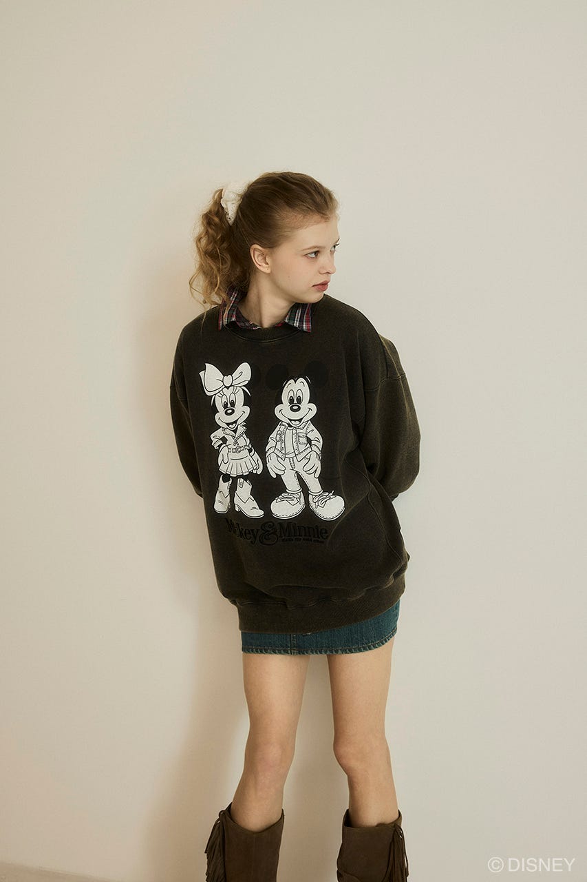 MD DENIM STYLE C/W POJ（MICKEY＆MINNIE） L/BLK FREE