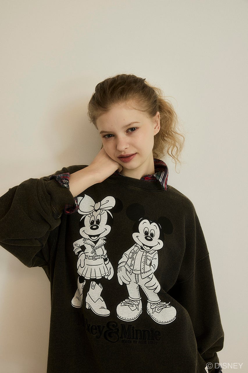 MD DENIM STYLE C/W POJ（MICKEY＆MINNIE） L/BLK FREE