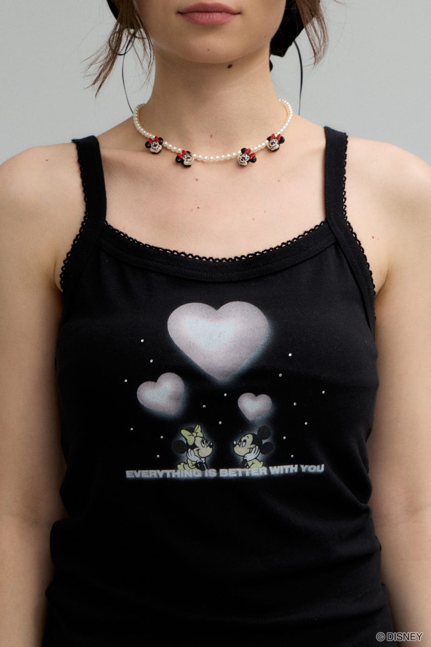 MD 3D HEART キャミ BLK FREE