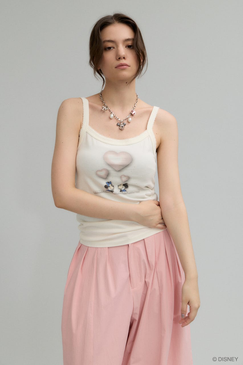 MD 3D HEART キャミ WHT FREE