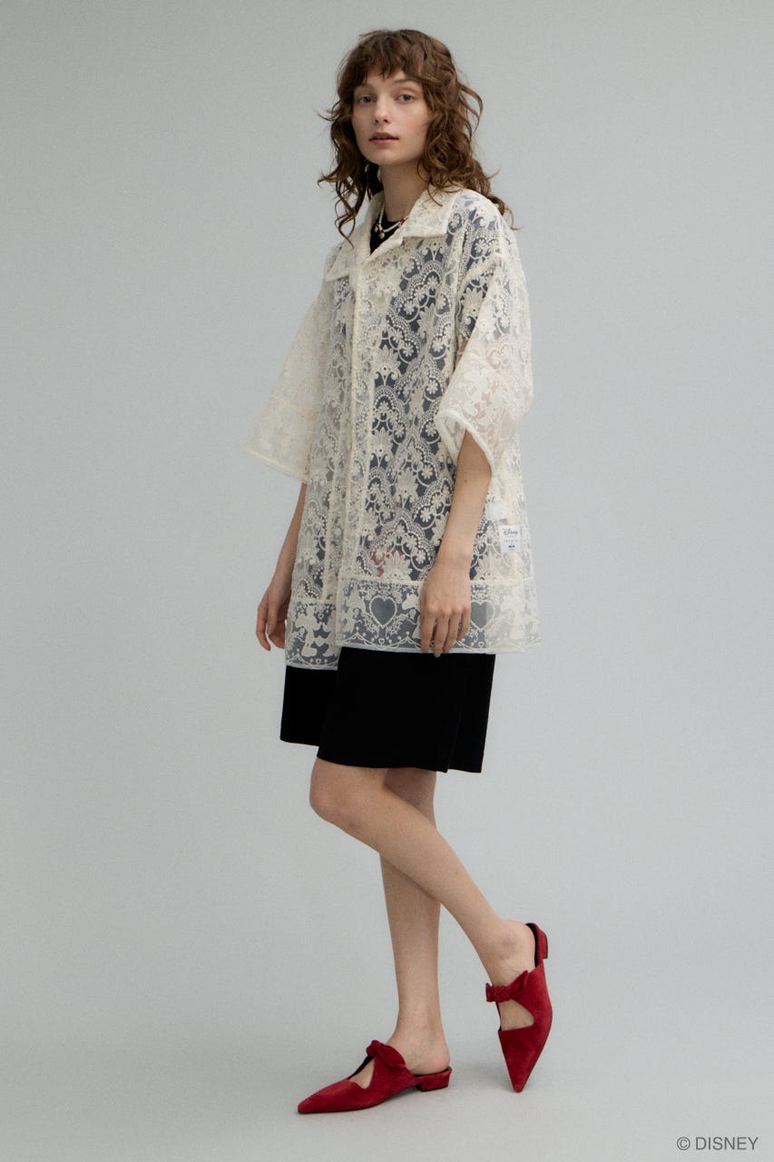 MD MM LACE シャツ WHT FREE