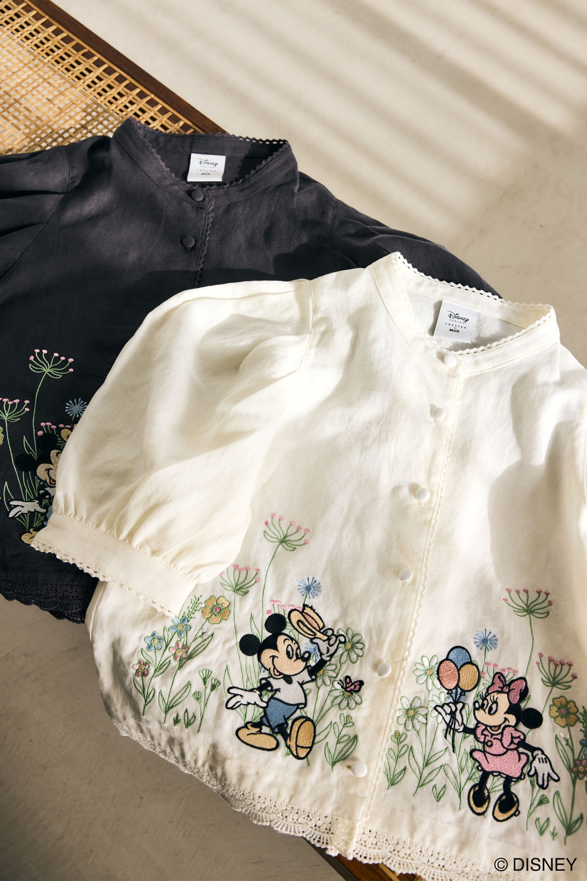 MD BOTANICAL EMBROIDERY  ブラウス WHT FREE