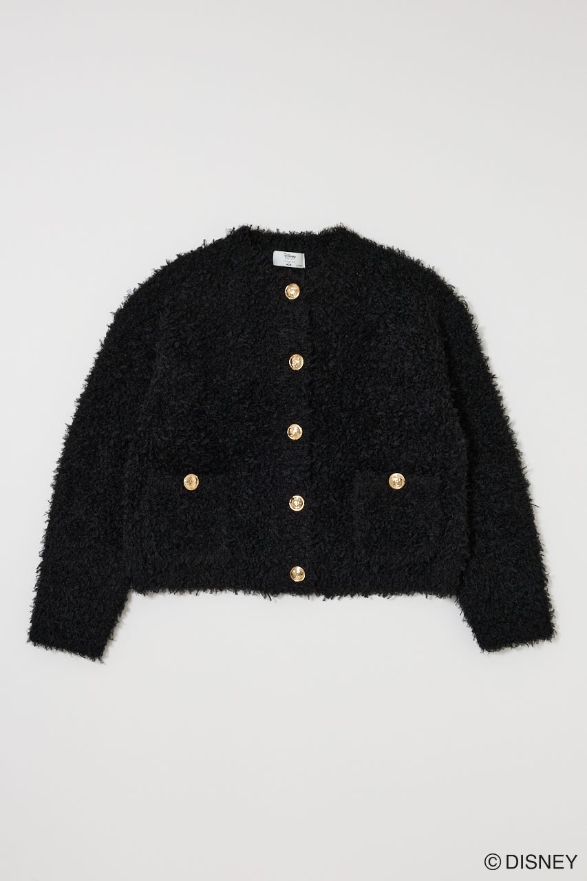 MD ICONIC BUTTON TW カーディガン BLK FREE