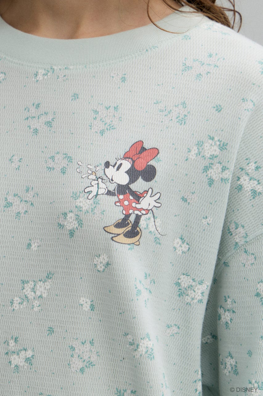 MD FLOWER WAFFLE ロングスリーブＴシャツ L/BLU FREE