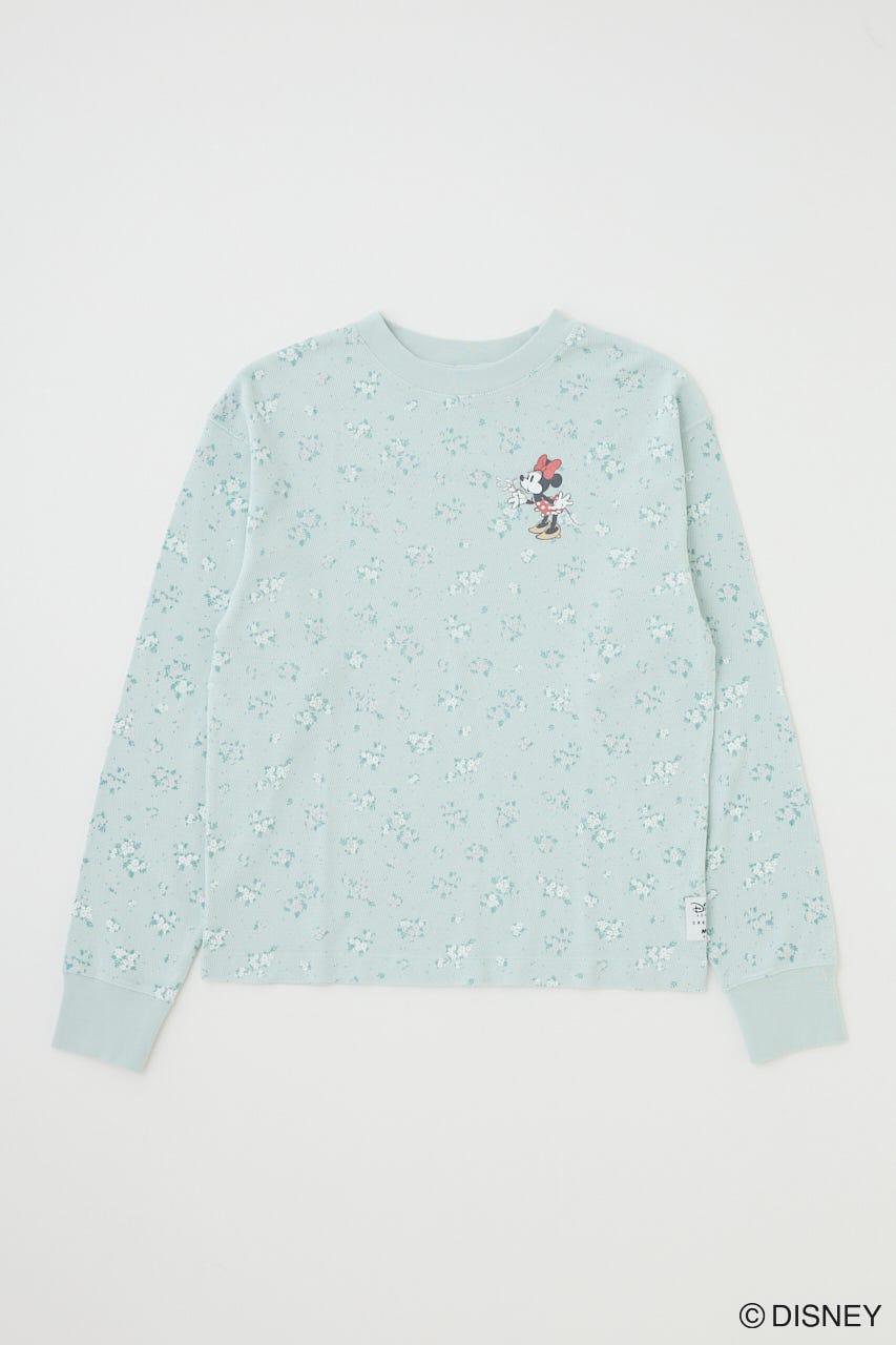 MD FLOWER WAFFLE ロングスリーブＴシャツ L/BLU FREE