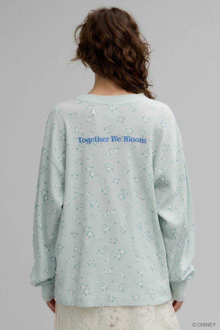 MD FLOWER WAFFLE ロングスリーブＴシャツ L/BLU FREE