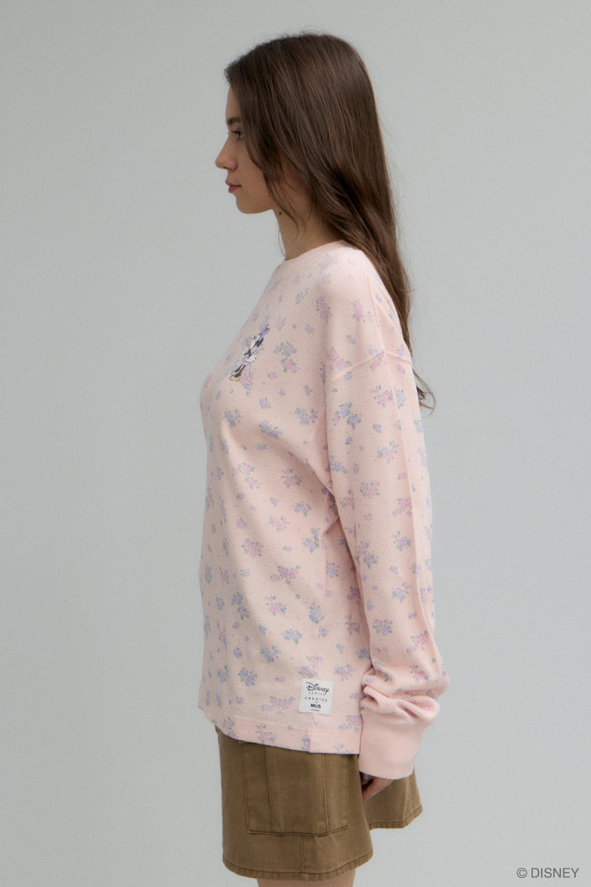 MD FLOWER WAFFLE ロングスリーブＴシャツ L/PNK FREE