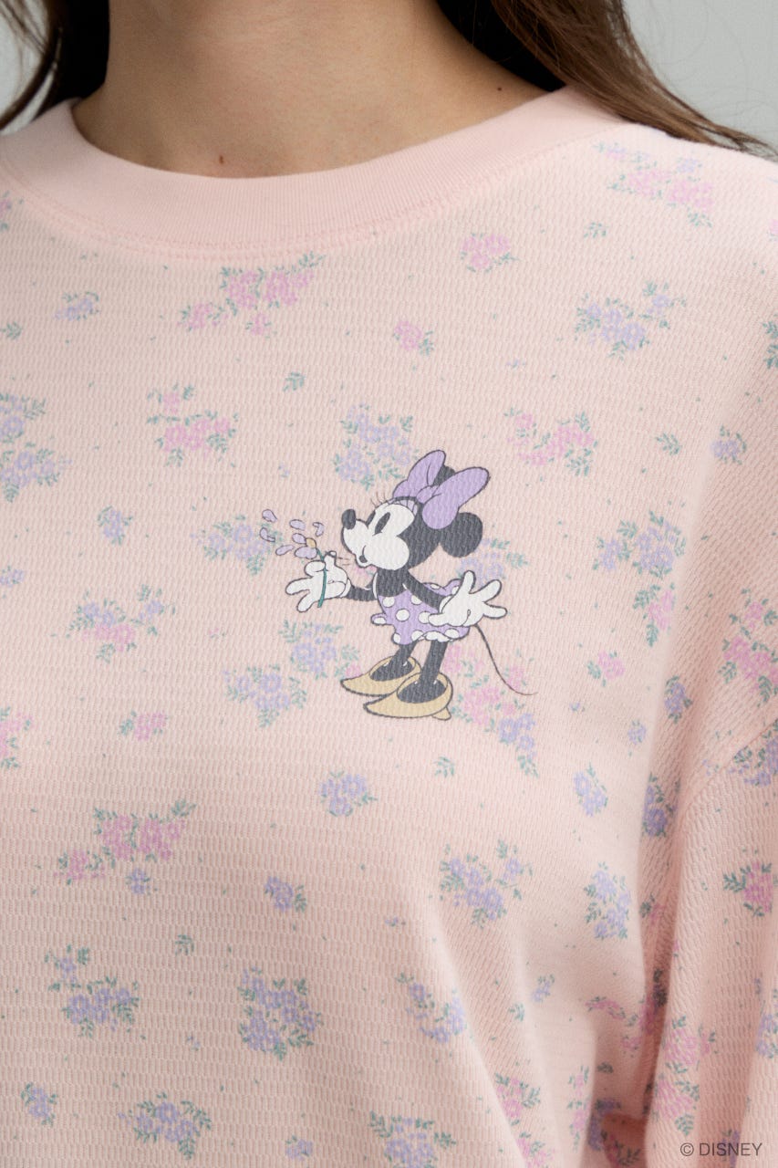 MD FLOWER WAFFLE ロングスリーブＴシャツ L/PNK FREE