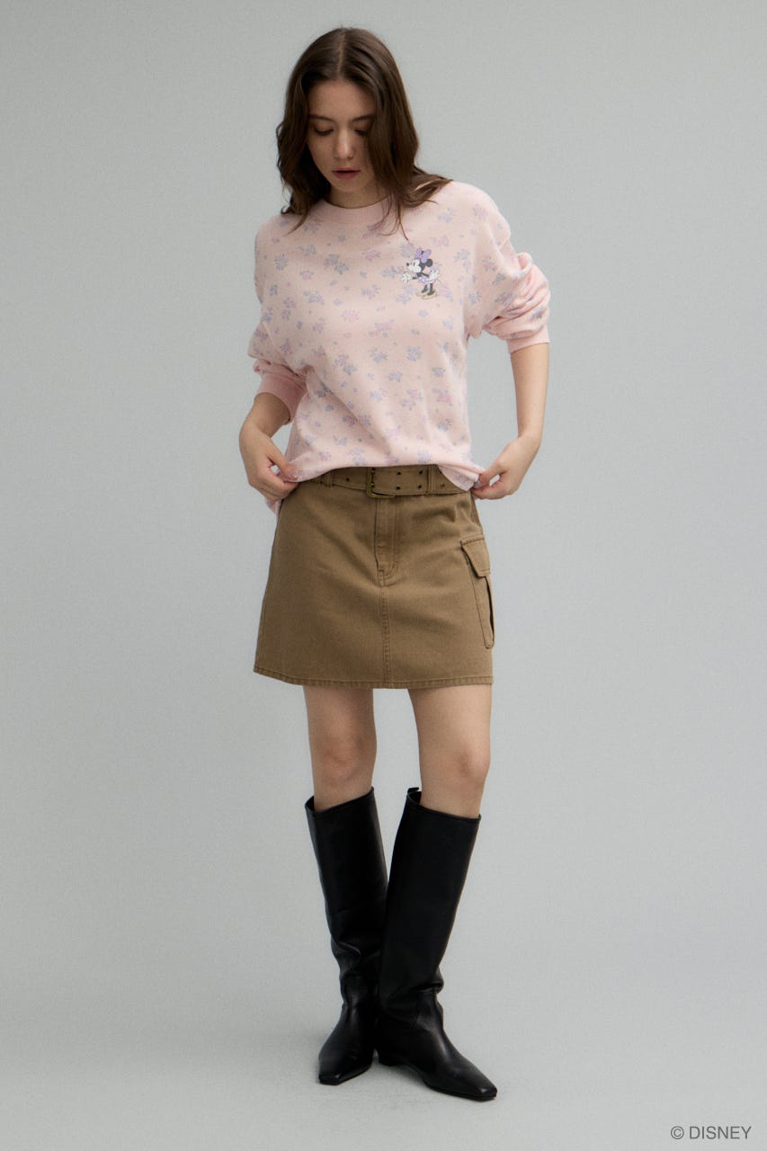 MD FLOWER WAFFLE ロングスリーブＴシャツ L/PNK FREE