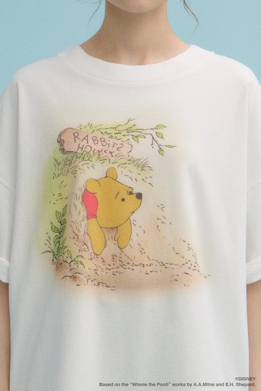 アシンメトリーティーシャツ / POOH O/WHT FREE