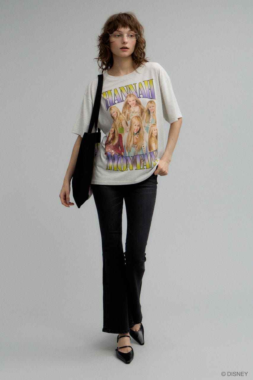 MD 90S RETRO Tシャツ / Hannah Montana L/GRY FREE