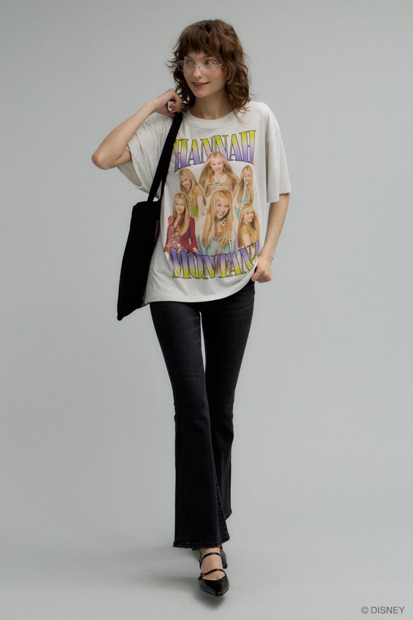 MD 90S RETRO Tシャツ / Hannah Montana L/GRY FREE