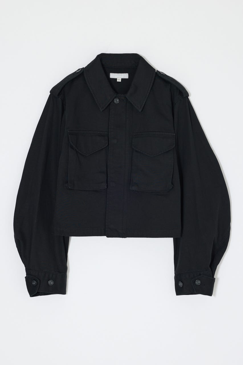 BACKSATIN BDU SHORTジャケット L/BLK FREE