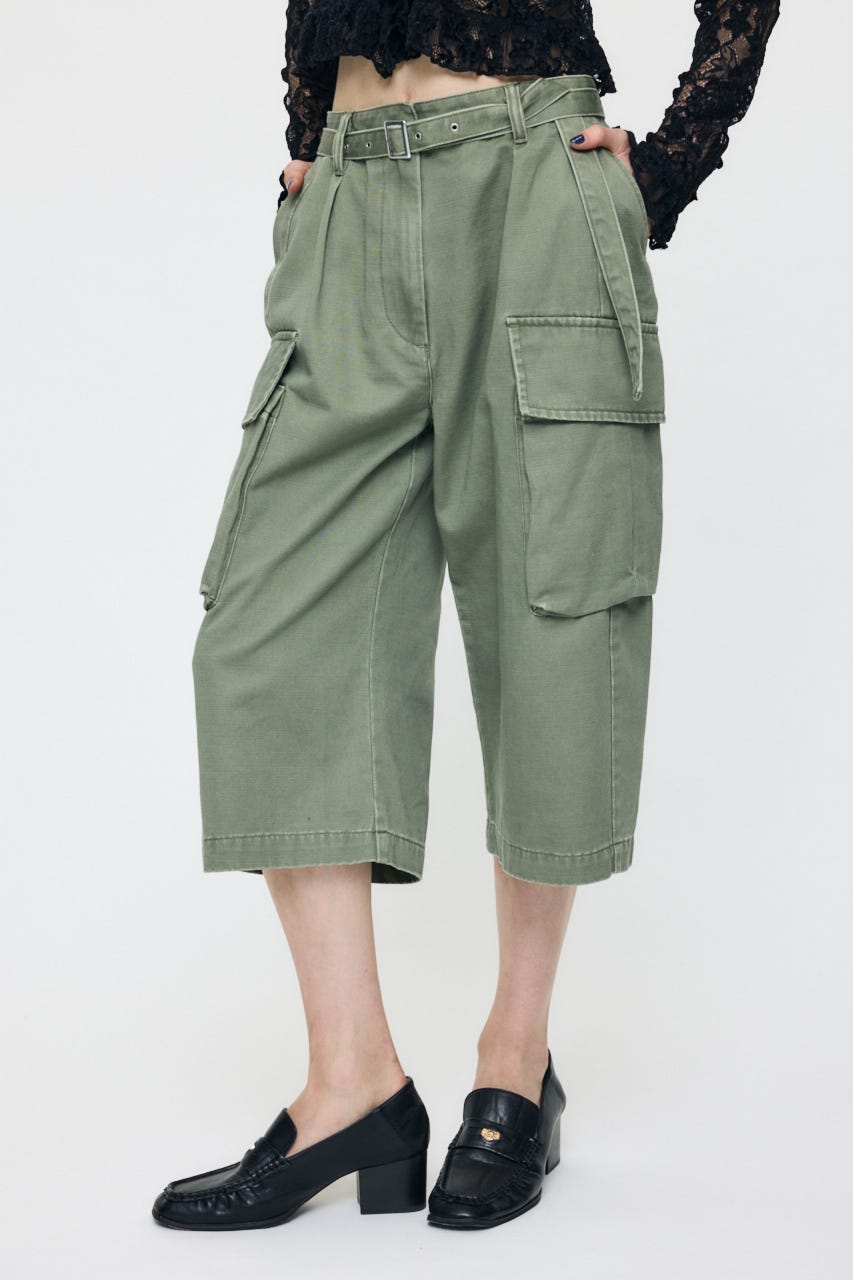 BACKSATIN CROPPED カーゴ KHA 1