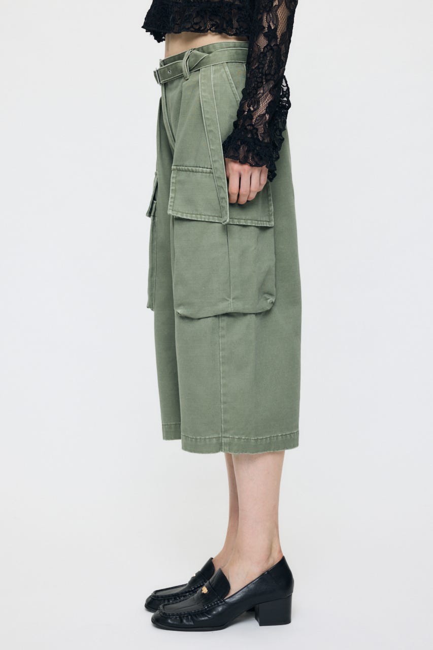 BACKSATIN CROPPED カーゴ KHA 1
