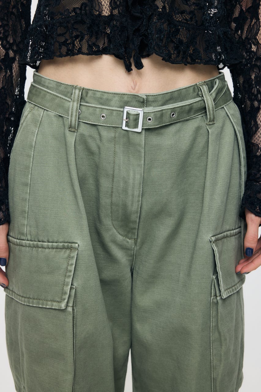 BACKSATIN CROPPED カーゴ KHA 1