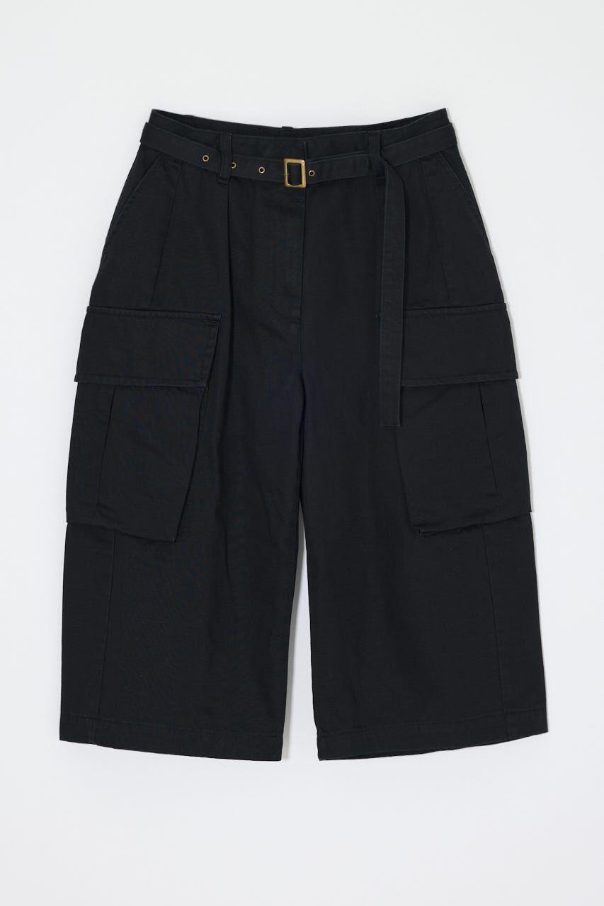 BACKSATIN CROPPED カーゴ L/BLK 1