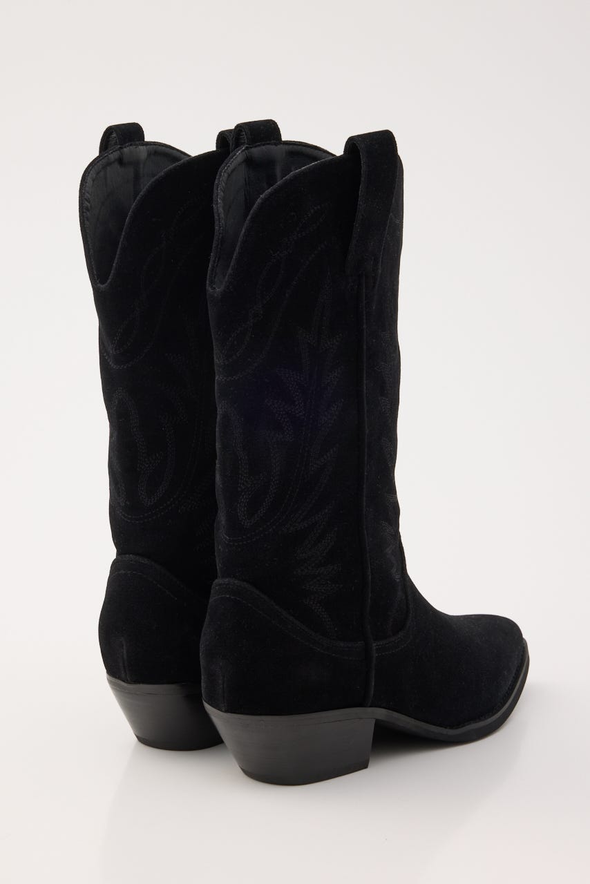 F/SUEDE WESTERN ブーツ BLK L