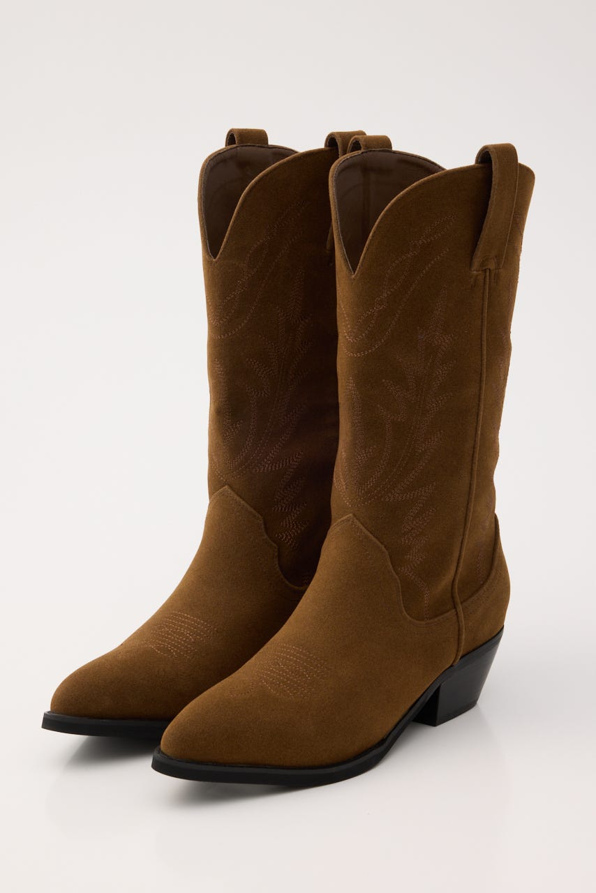 F/SUEDE WESTERN ブーツ BRN L