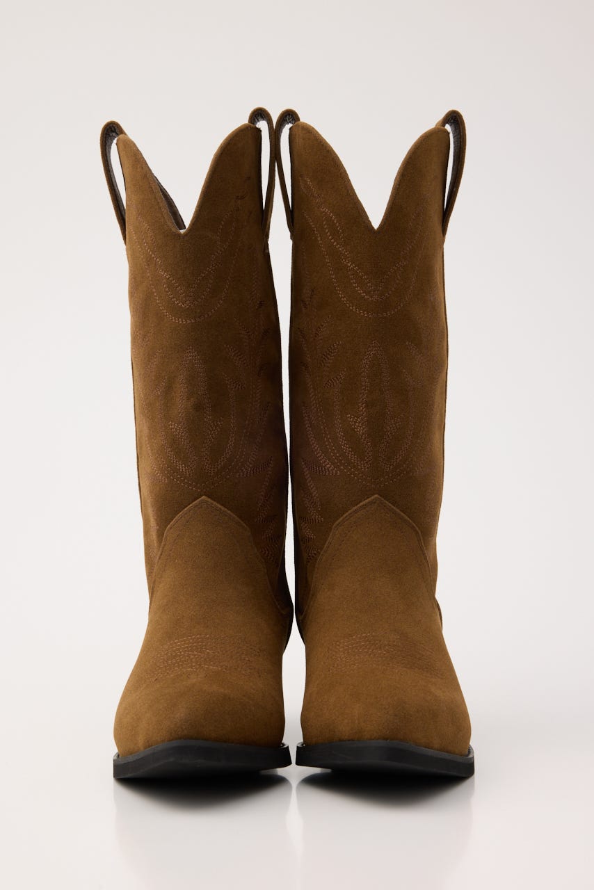 F/SUEDE WESTERN ブーツ BRN L