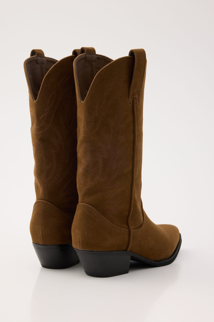 F/SUEDE WESTERN ブーツ BRN L