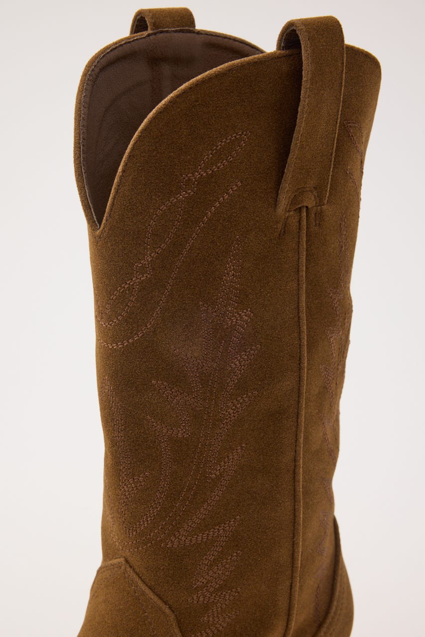 F/SUEDE WESTERN ブーツ BRN L
