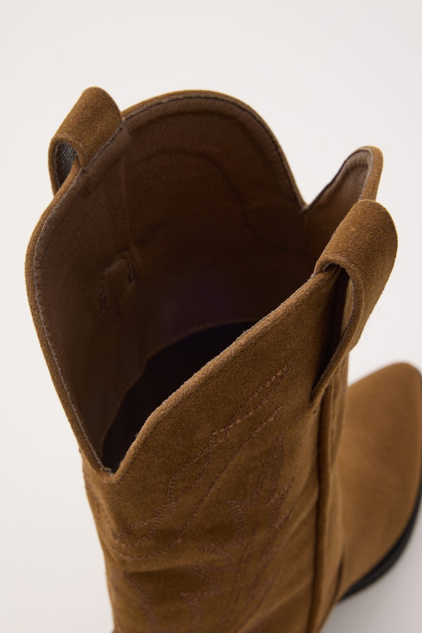 F/SUEDE WESTERN ブーツ BRN L