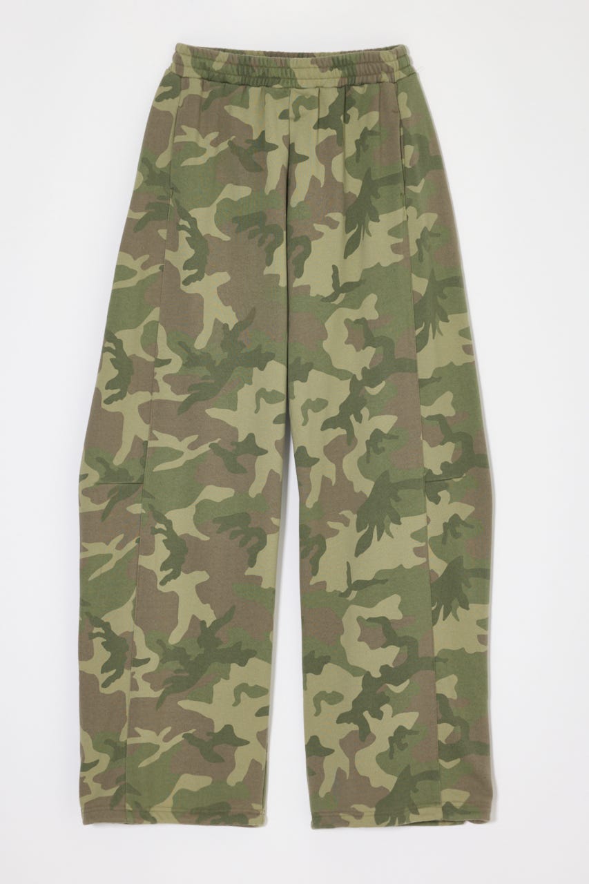 【WEB限定】CAMO CURVE LINE SWEAT パンツ 柄KHA 1