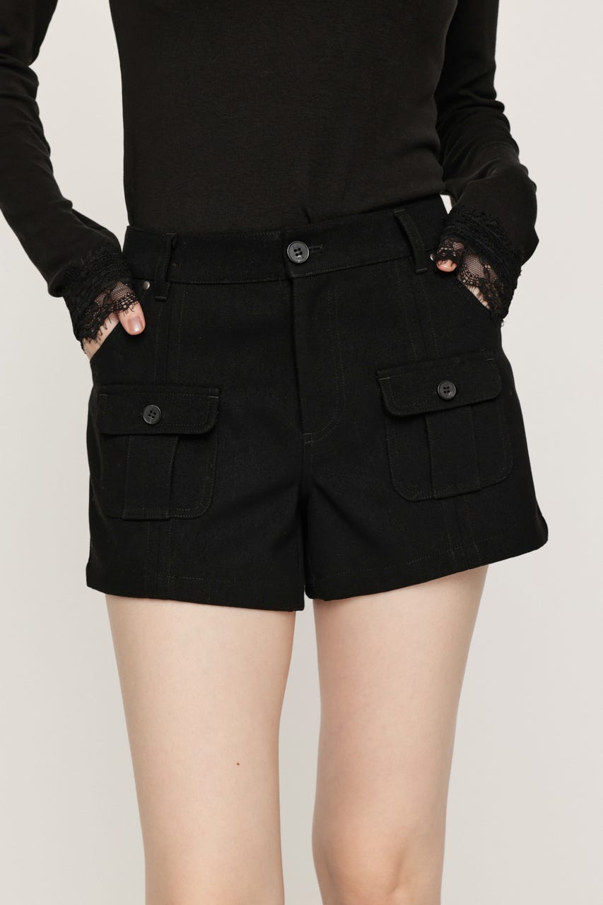 FRONT POCKET ショートパンツ BLK 1