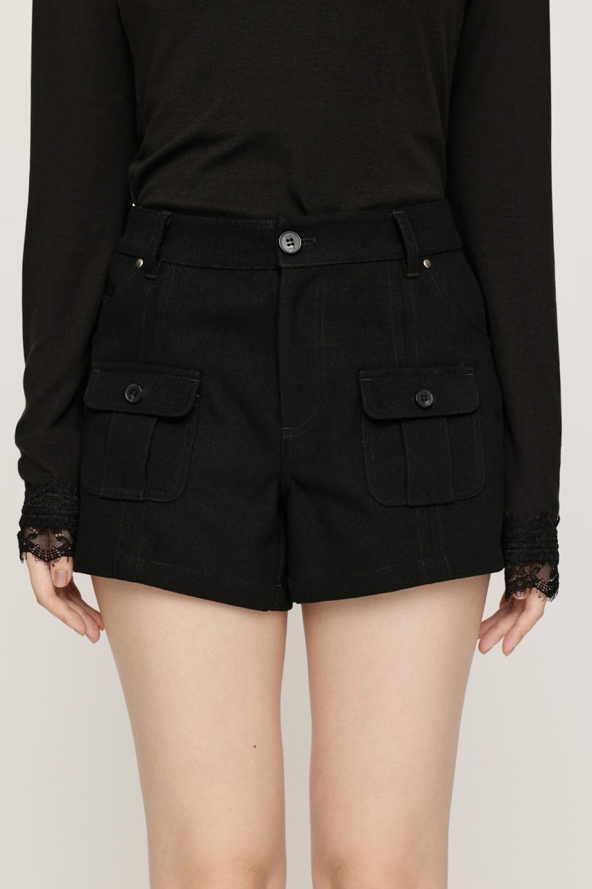 FRONT POCKET ショートパンツ BLK 1