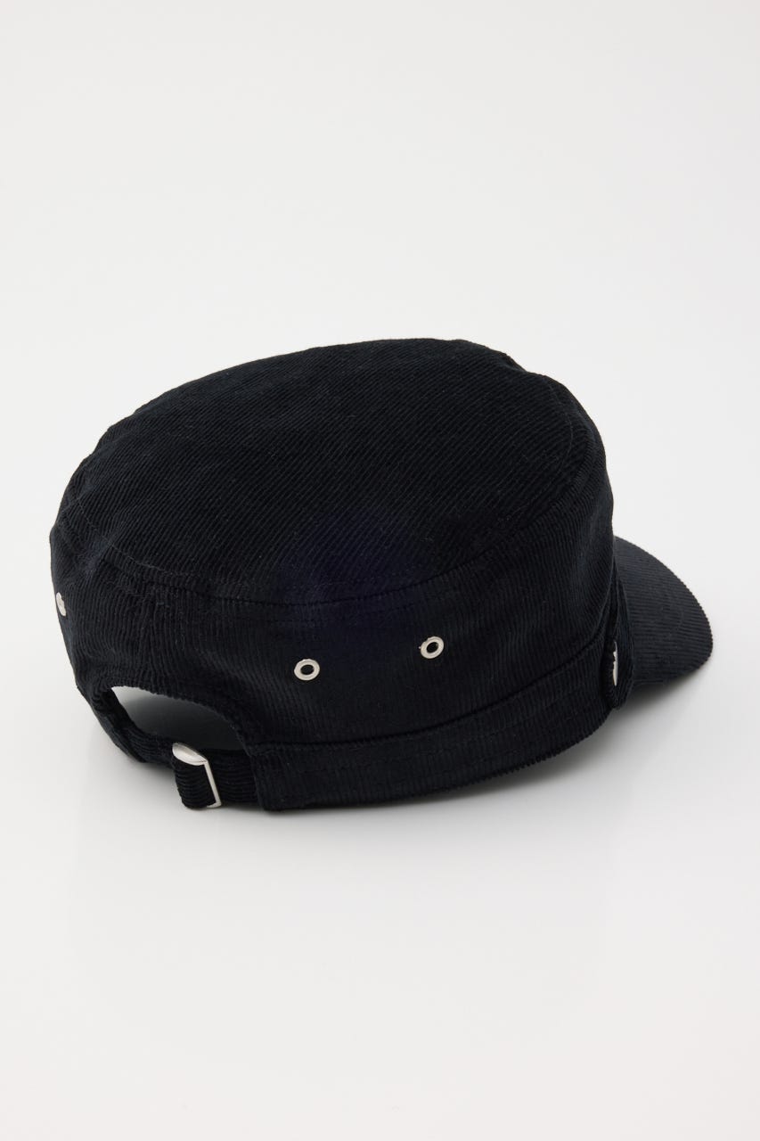 THIN CORDUROY BELTED キャップ BLK FREE