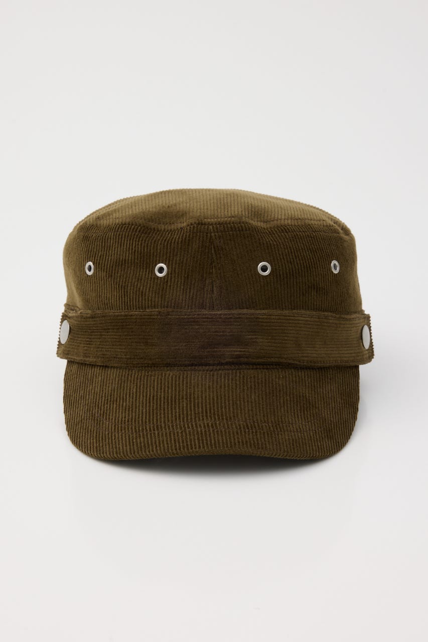 THIN CORDUROY BELTED キャップ KHA FREE