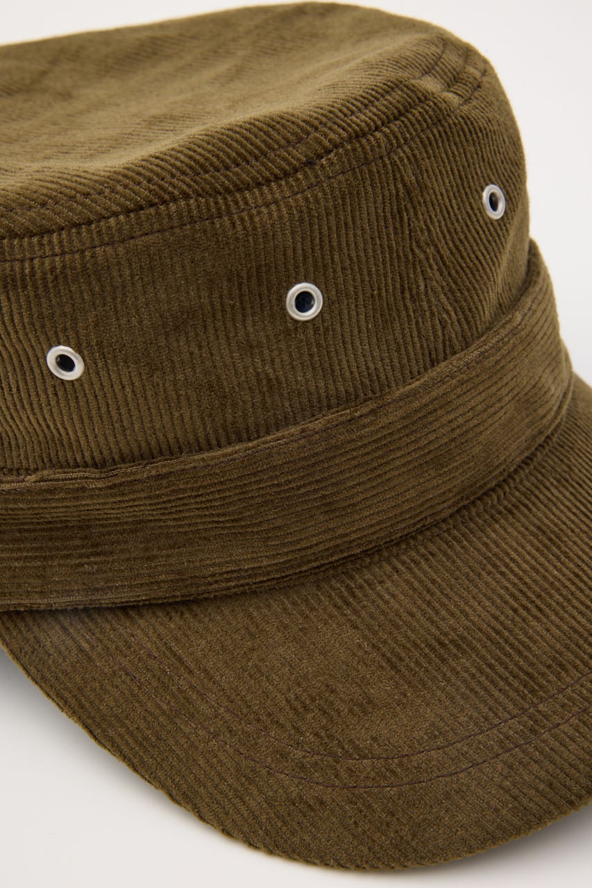 THIN CORDUROY BELTED キャップ KHA FREE