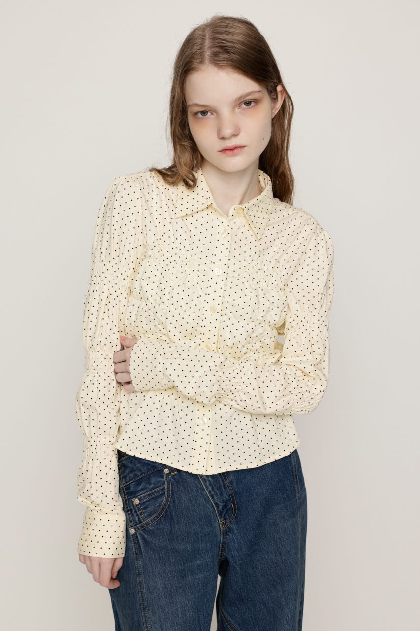 RANDOM SHIRRING CUT トップス IVOY FREE