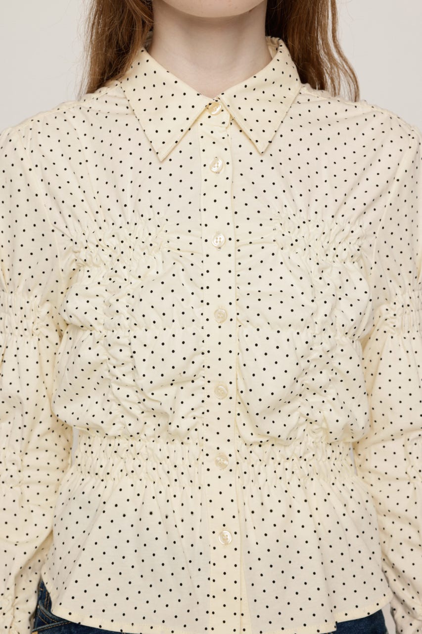 RANDOM SHIRRING CUT トップス IVOY FREE