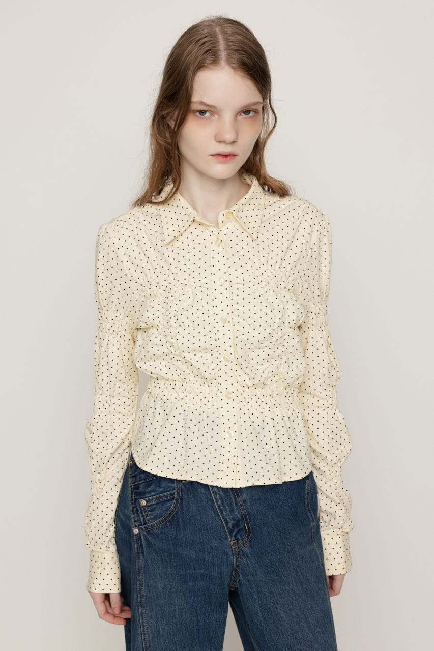 RANDOM SHIRRING CUT トップス IVOY FREE