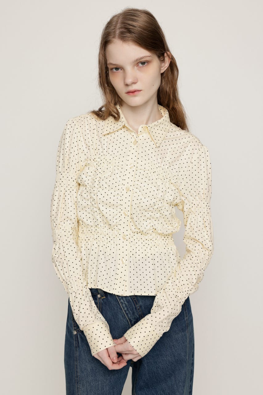 RANDOM SHIRRING CUT トップス IVOY FREE
