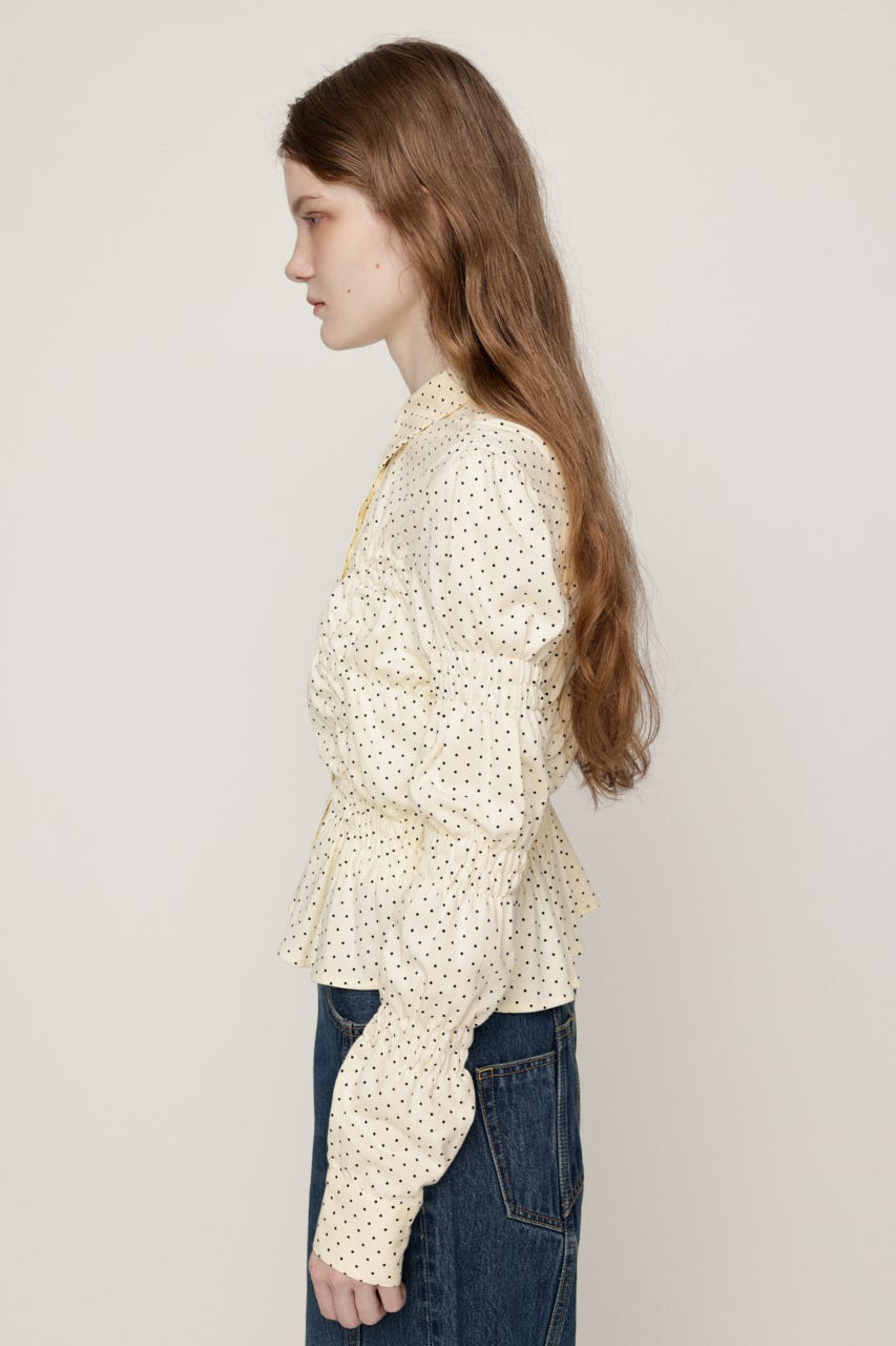 RANDOM SHIRRING CUT トップス IVOY FREE