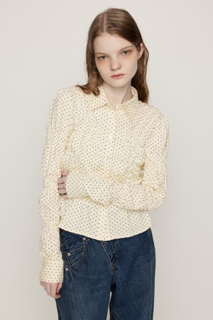 RANDOM SHIRRING CUT トップス